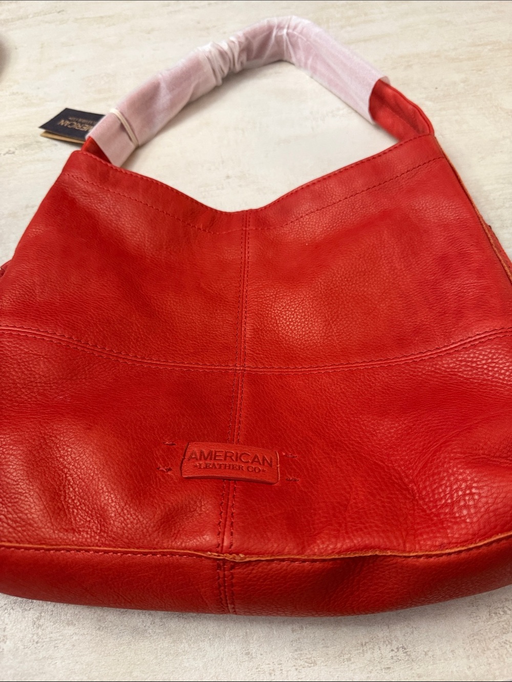 American Leather Co. Women’s Red Leather Shoulder Bag